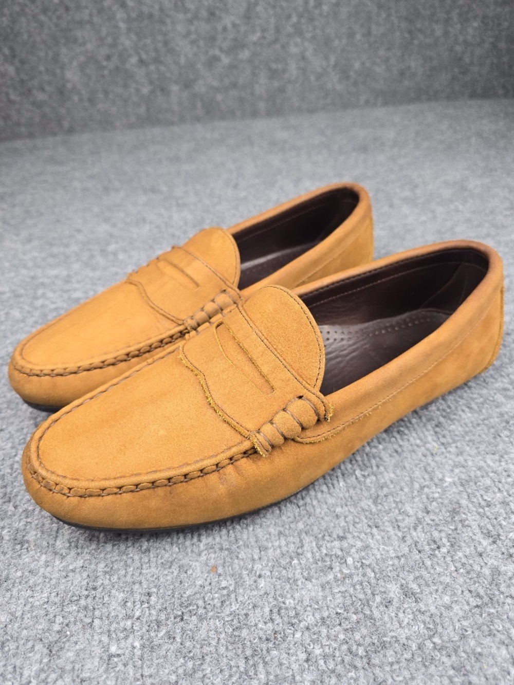 Allen Edmonds Ventura Hwy Tan Suede Penny Driver Loafers 9D